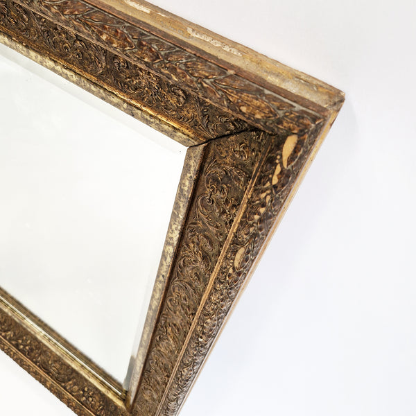 Vintage Italian mirror with gilt wood frame