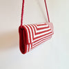 Vintage Italian red and white bead clutch