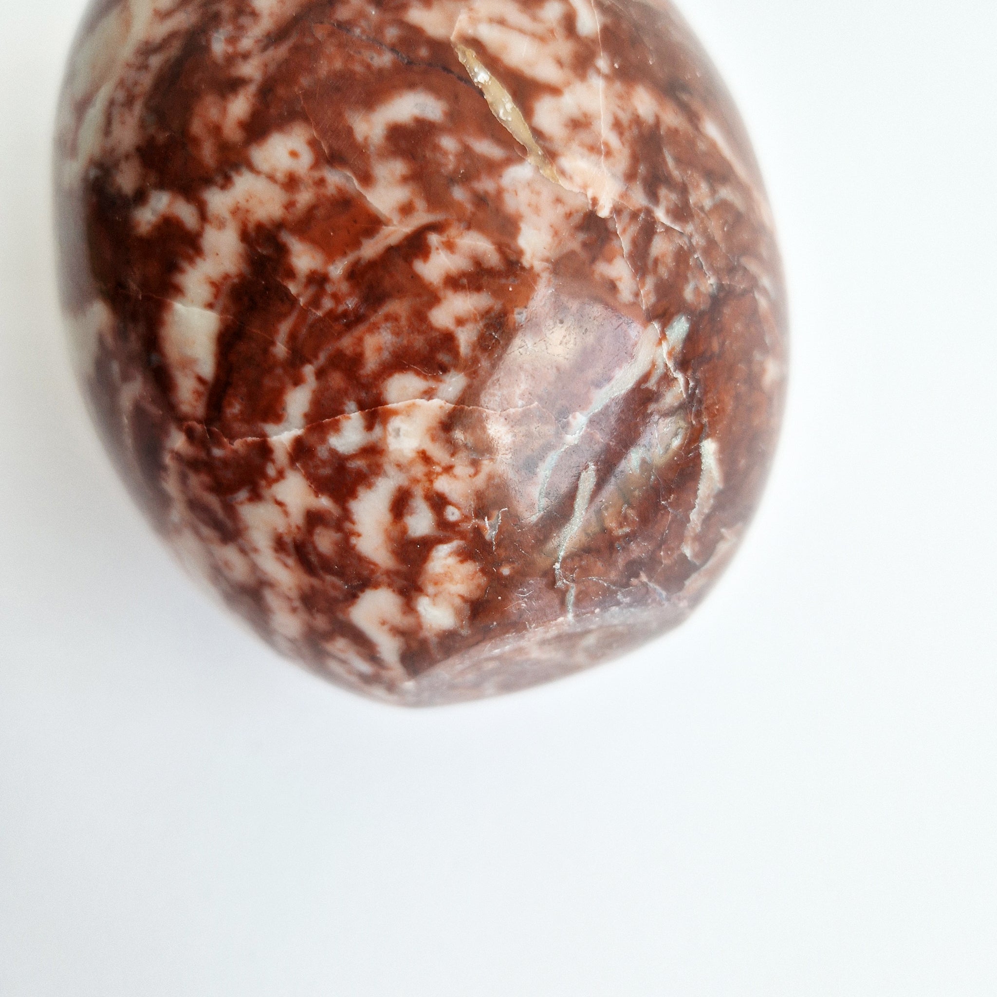 Vintage Italian red marble egg