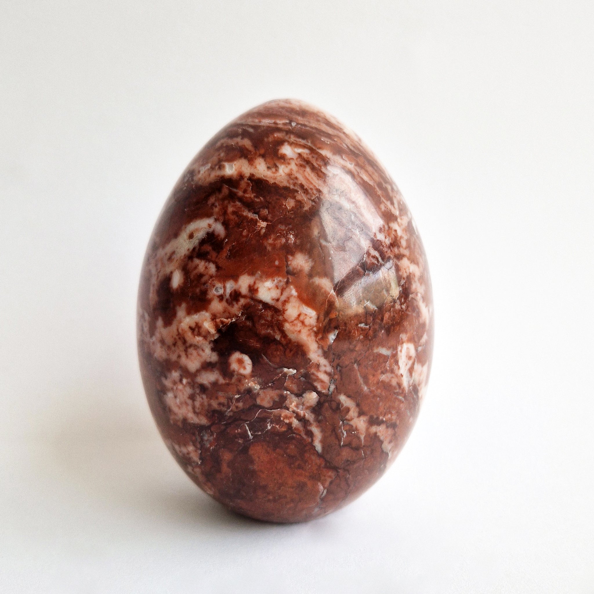 Vintage Italian red marble egg