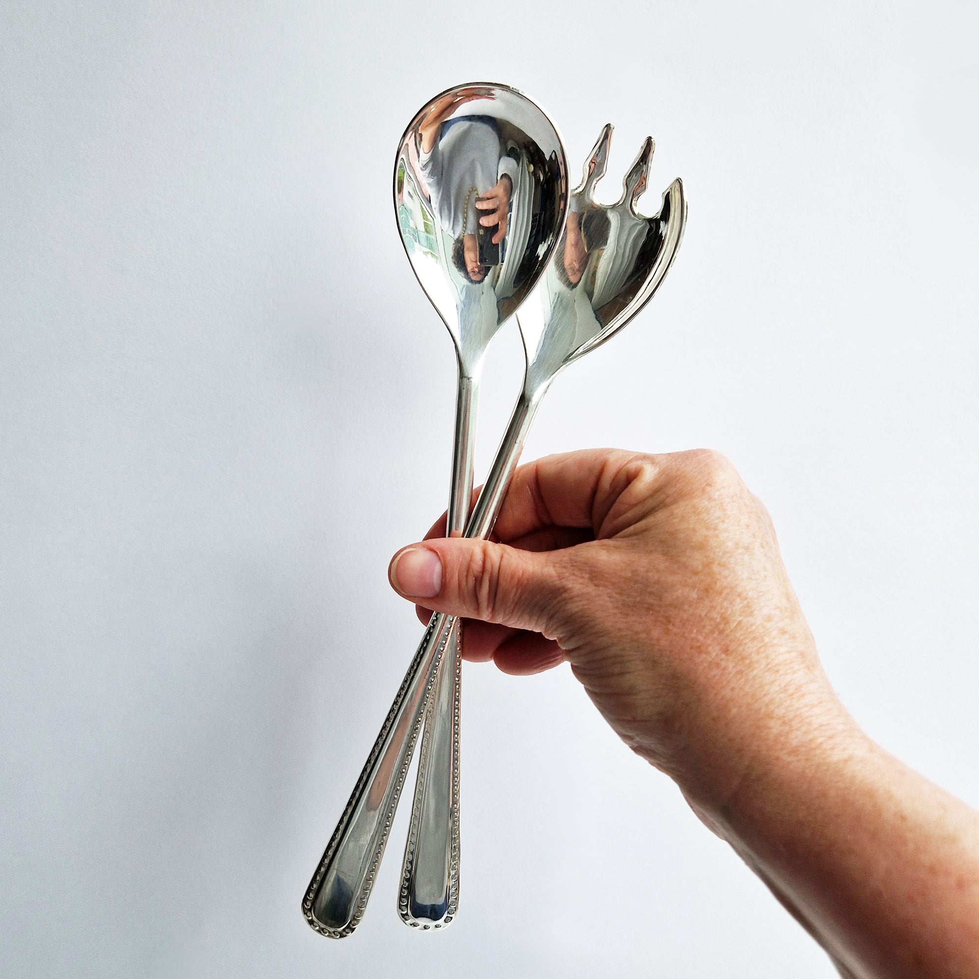 Vintage Italian silver-plated serving set