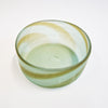 Vintage Italian green satin glass bowl