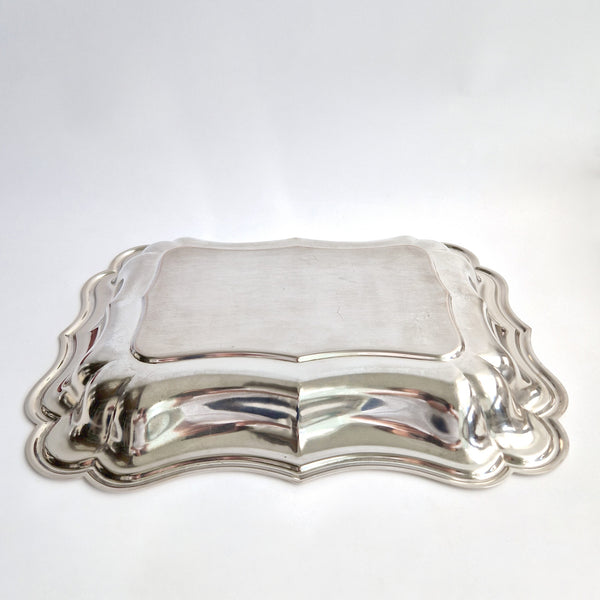 Vintage Italian large scalloped tray
