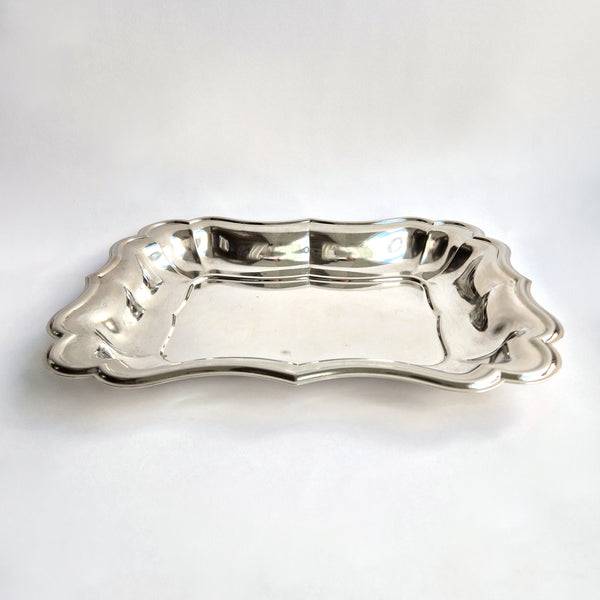 Vintage Italian large scalloped tray