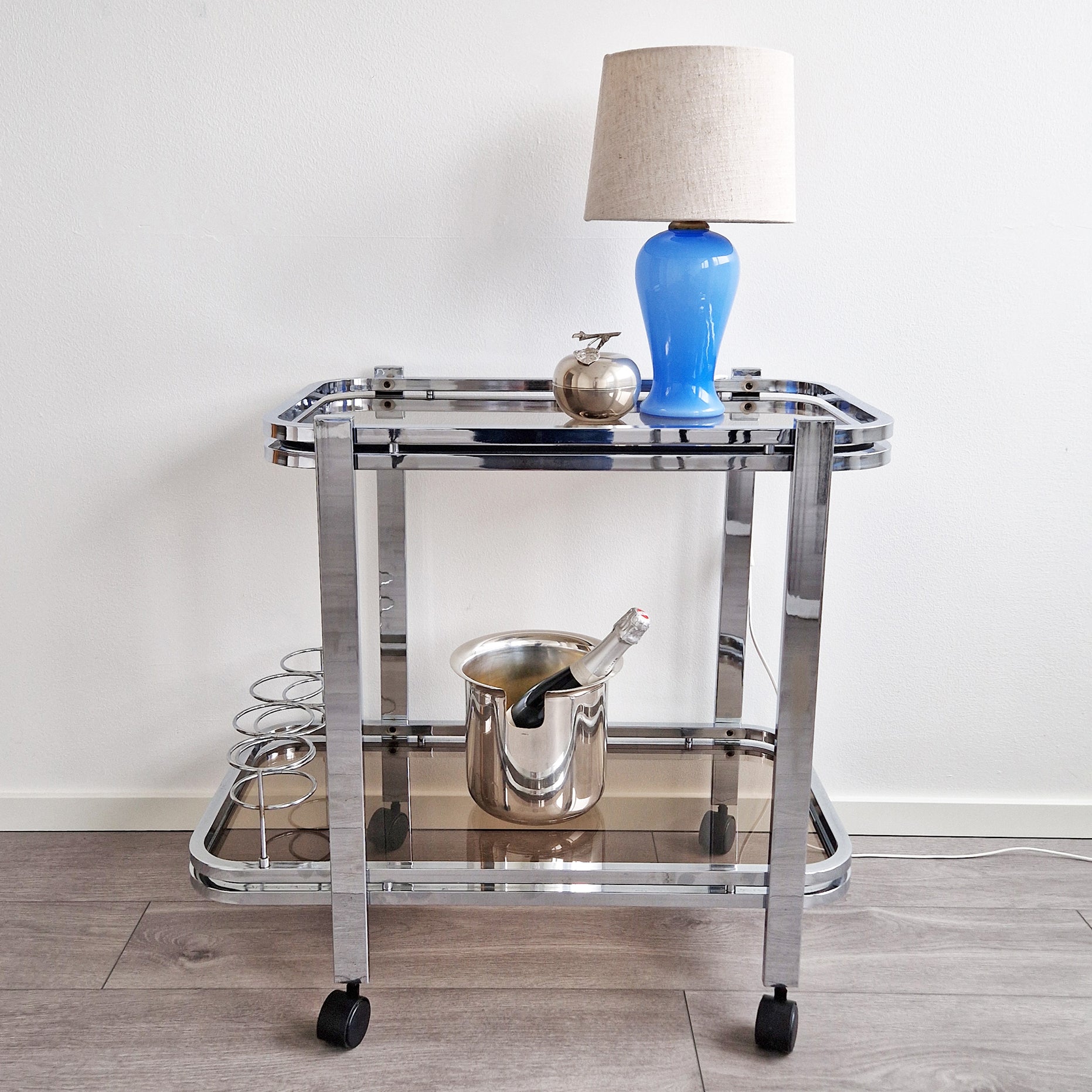 Vintage Italian silver plated wine cooler