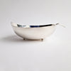 Vintage silver-plated leaf trinket bowl by de Uberti