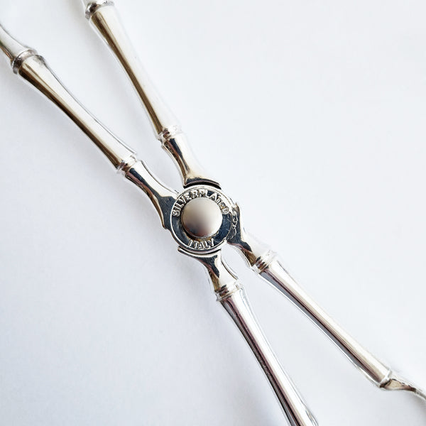 Vintage Italian faux-bamboo serving tongs