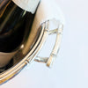 Vintage silver-plated wine cooler with bamboo design