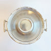 Vintage silver-plated wine cooler with bamboo design