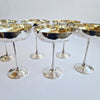 1970s gold-plated champagne glasses
