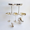 1970s gold-plated champagne glasses