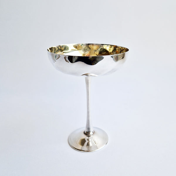 1970s gold-plated champagne glasses