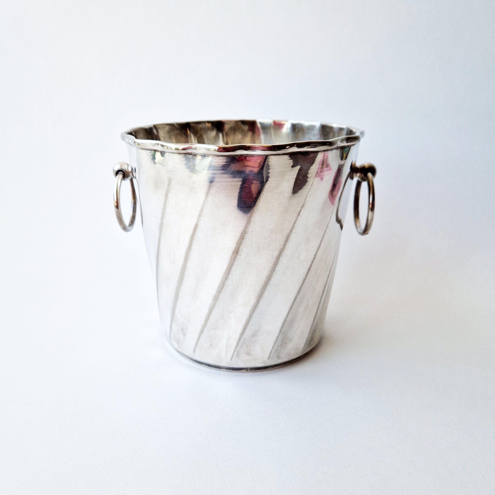 Vintage Italian small silver ice-bucket