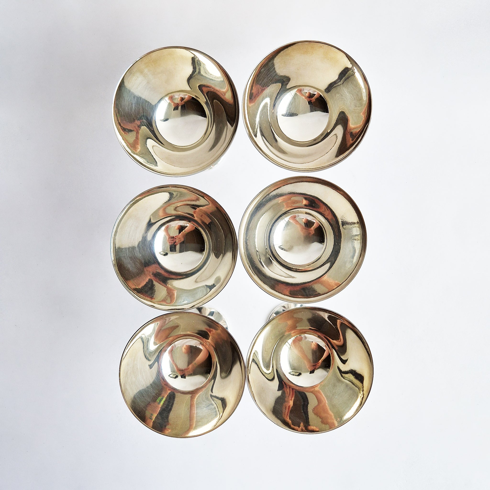 1970s silver-plated champagne glasses