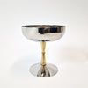 Vintage Italian stainless steel and brass dessert cups