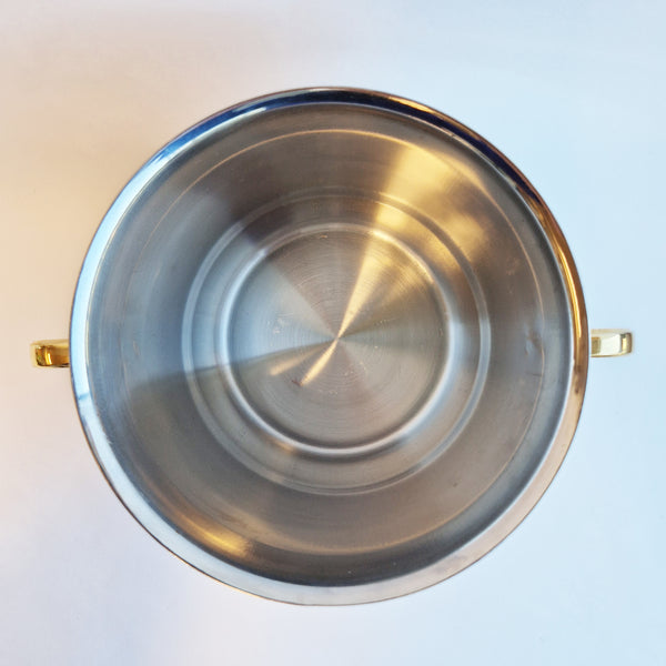 Vintage Italian wine cooler with gold-plated handles