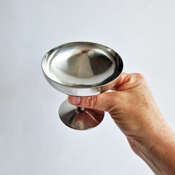 Vintage stainless steel gelato coppette (set of 5)