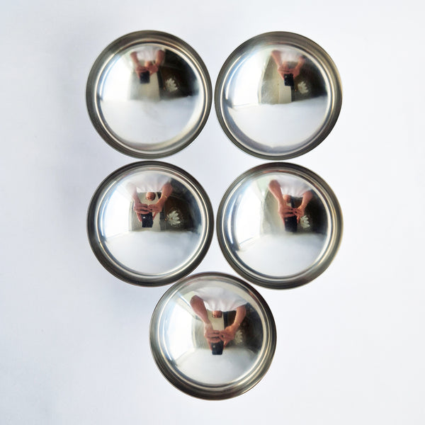 Vintage stainless steel gelato coppette (set of 5)