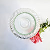 Vintage Italian tall glass swirl vase