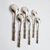 1970s Italian teaspoons with bamboo design