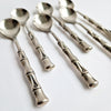1970s Italian teaspoons with bamboo design