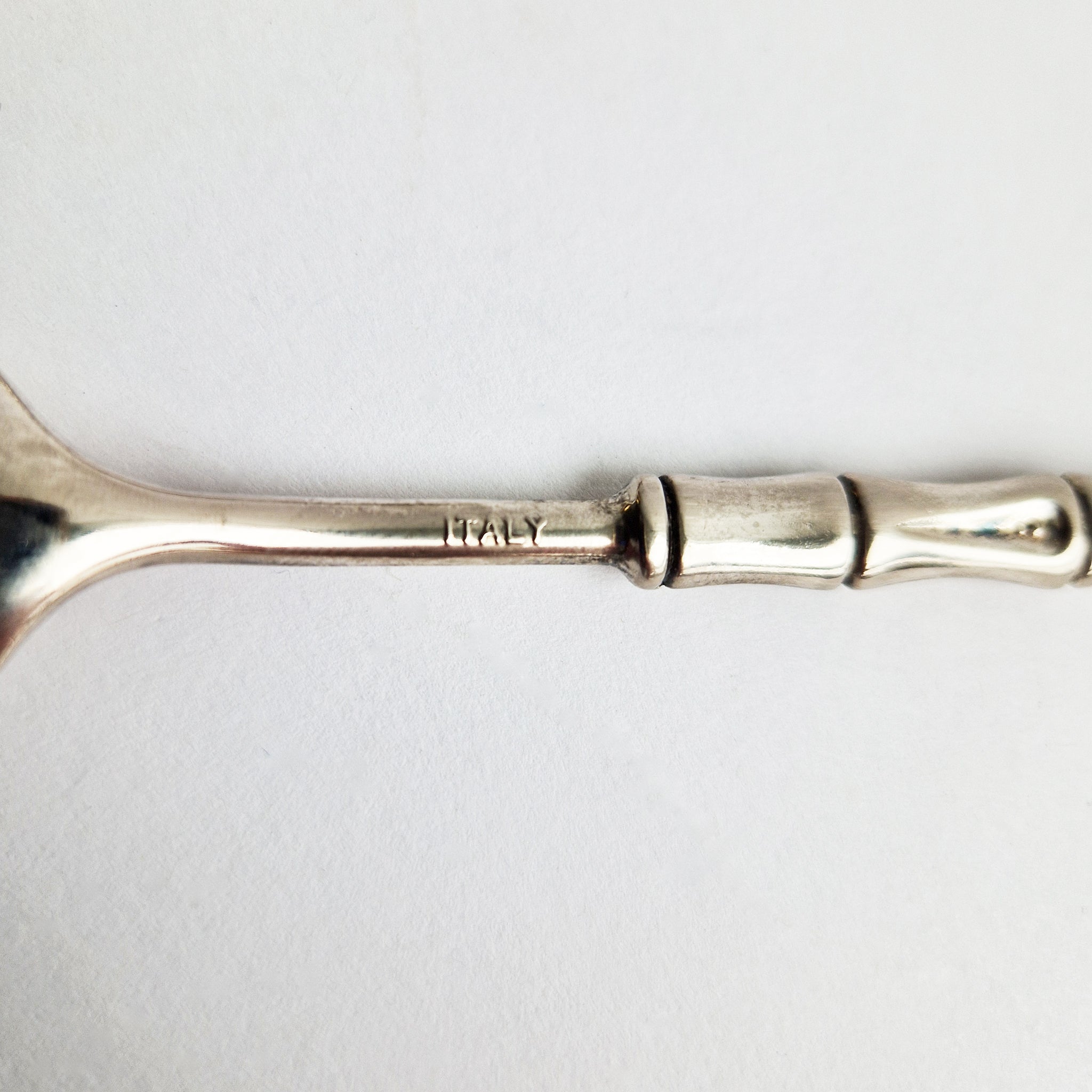 1970s Italian teaspoons with bamboo design