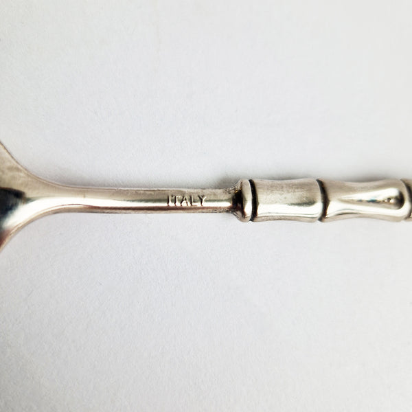 1970s Italian teaspoons with bamboo design