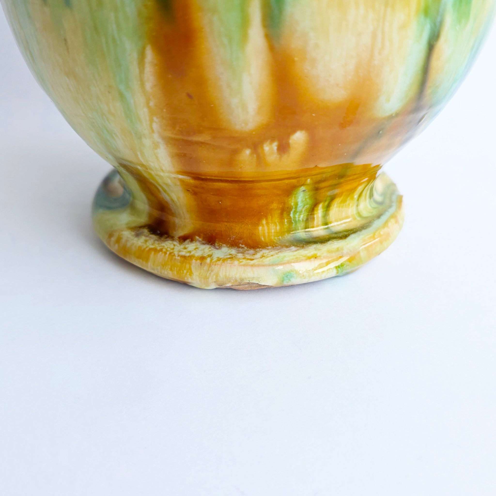 Vintage Italian terracotta glazed vase