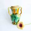 Vintage Italian terracotta glazed vase
