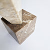 Vintage Italian limestone geometric sculpture