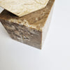 Vintage Italian limestone geometric sculpture