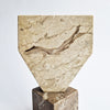 Vintage Italian limestone geometric sculpture