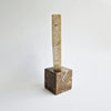 Vintage Italian limestone geometric sculpture