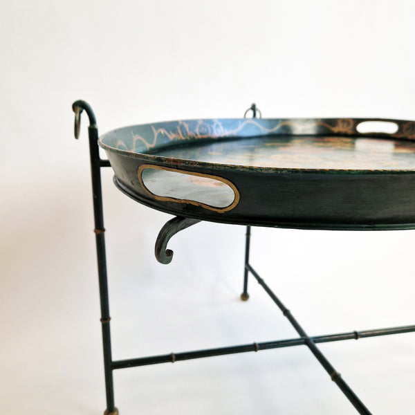 Mid-century Italian painted tray coffee table