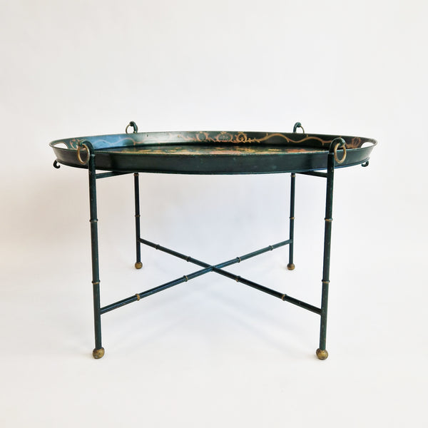 Mid-century Italian painted tray coffee table