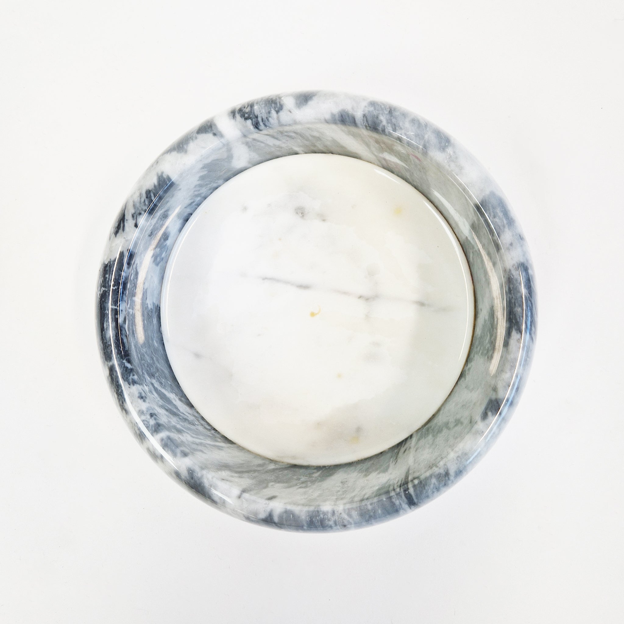 Vintage Italian two-tone marble bowl