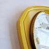Vintage yellow wall clock by Fly