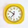 Vintage yellow wall clock by Fly