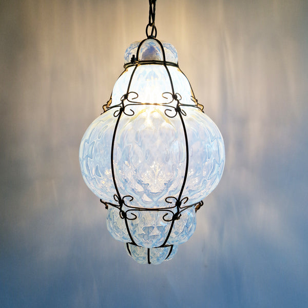 Vintage Murano caged glass lantern