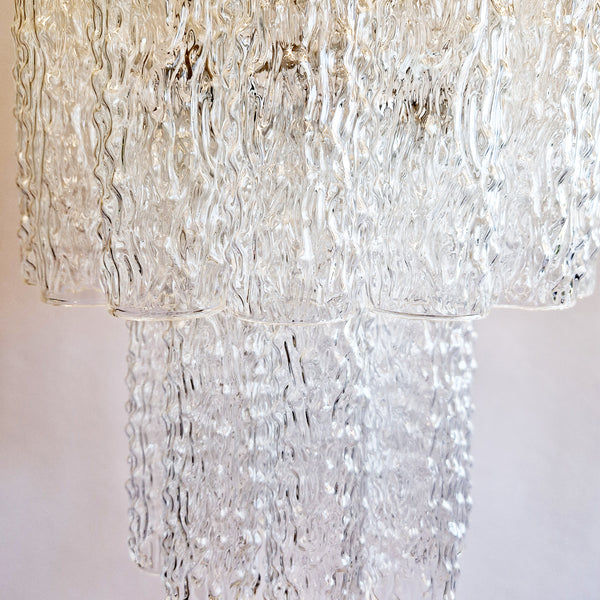 Vintage Murano chandelier in Venini style