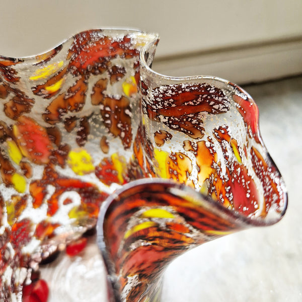Vintage Murano fazzoletto vase