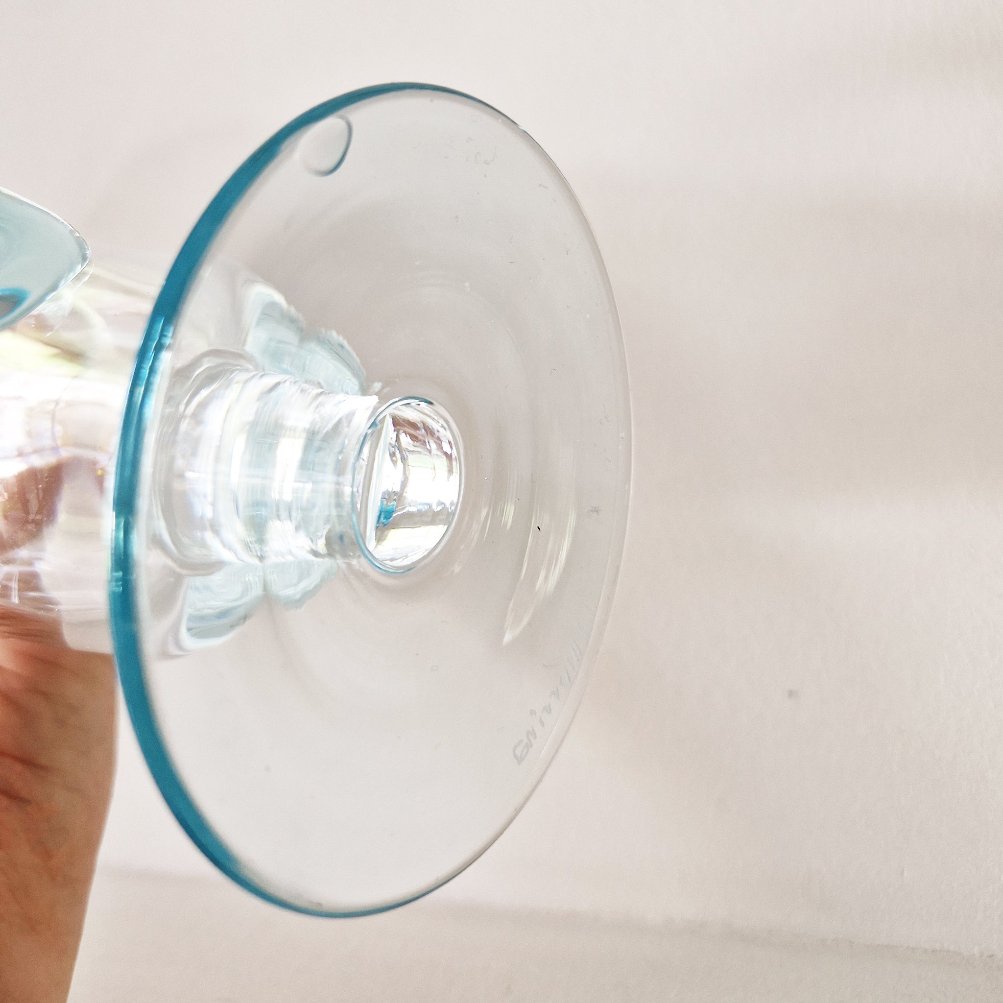 Vintage Murano glass footed pitcher