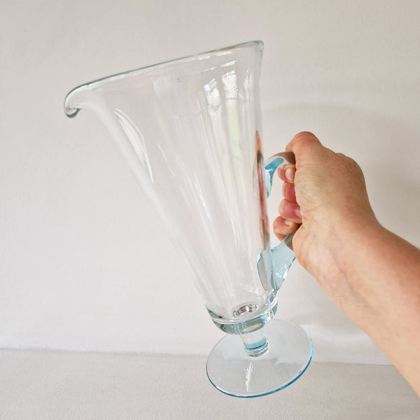 Vintage Murano glass footed pitcher