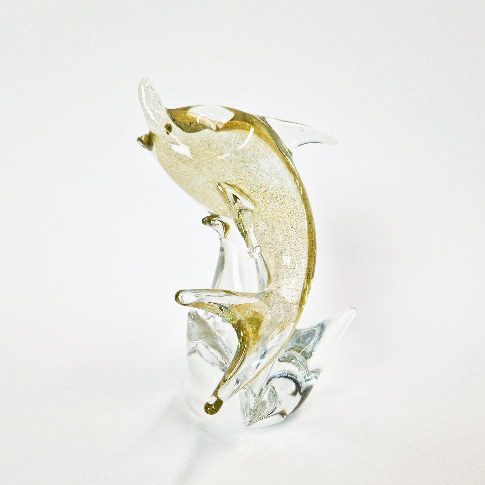 Vintage Murano glass jumping dolphin