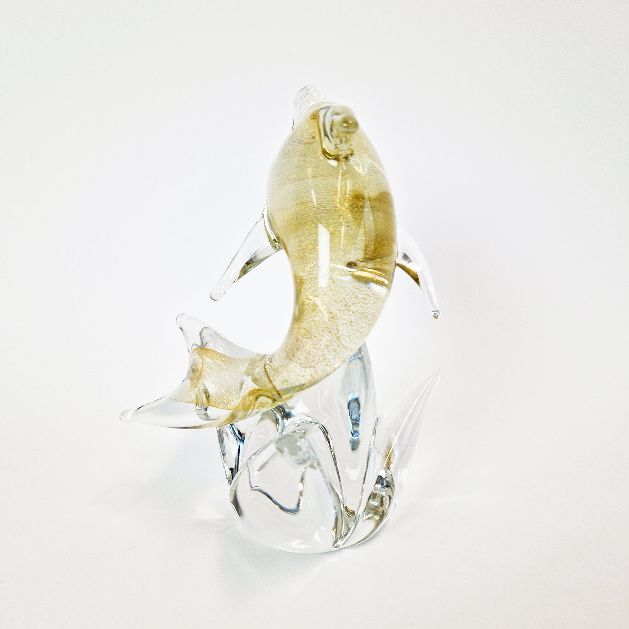 Vintage Murano glass jumping dolphin