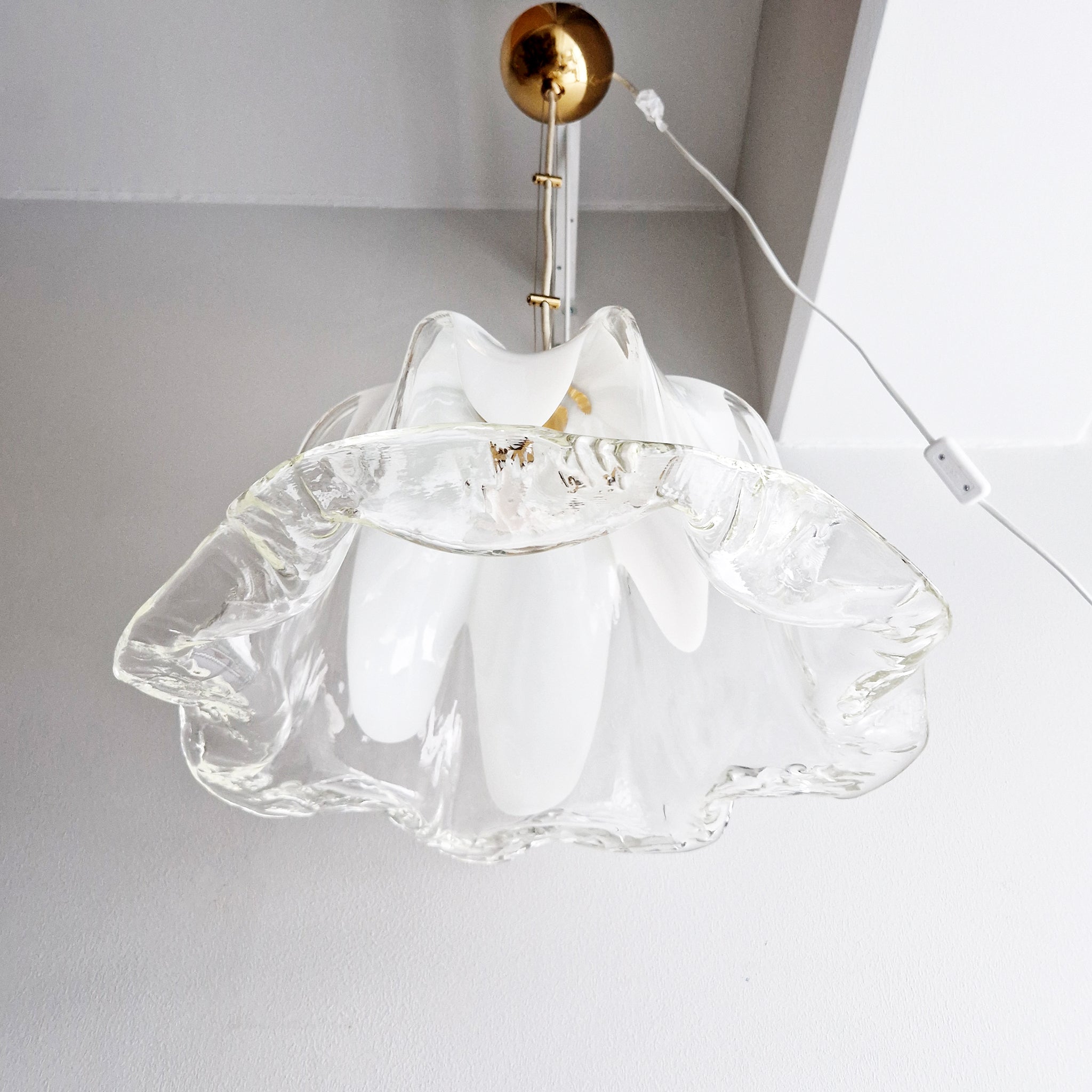 Vintage Murano bell-shaped pendant light by La Murrina