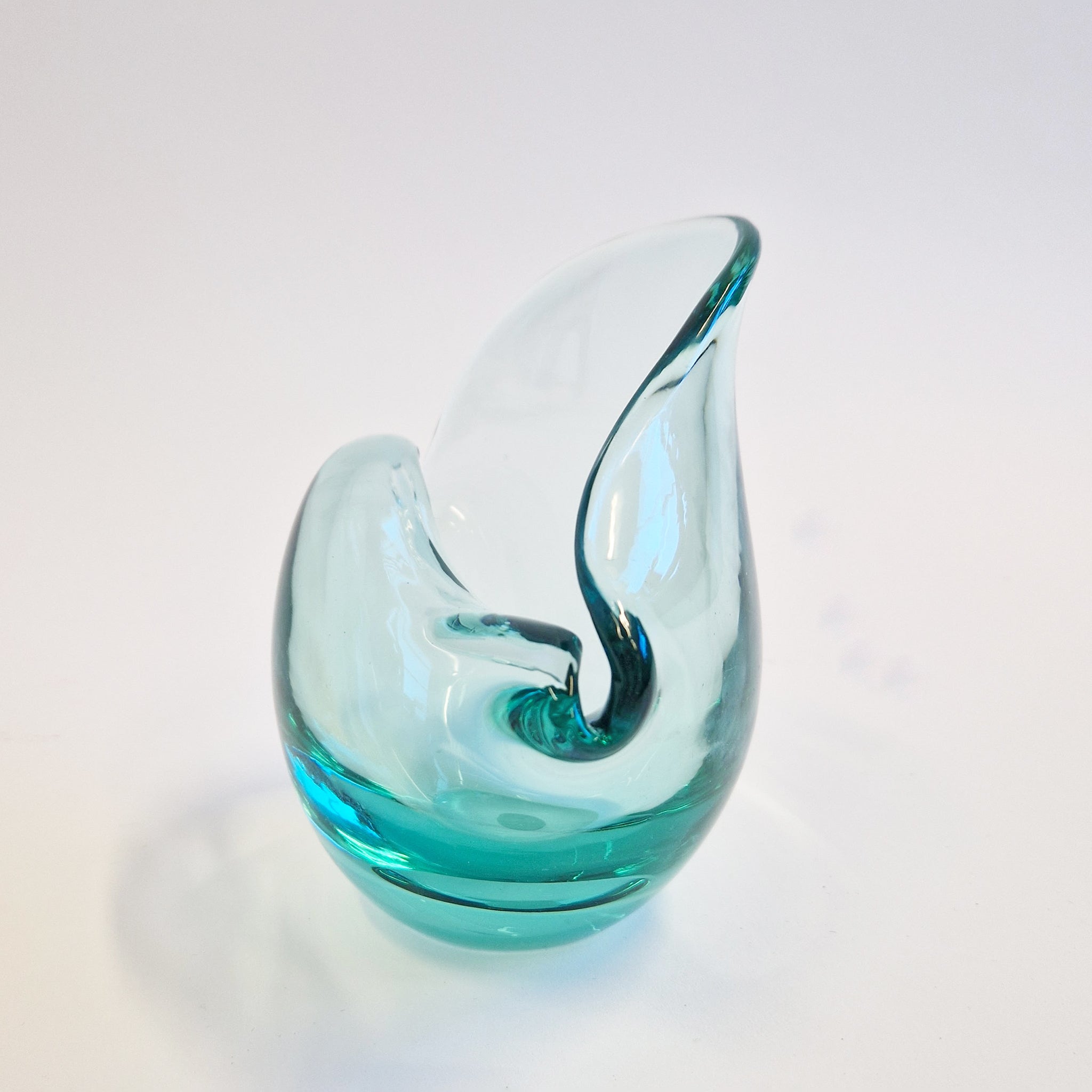 Vintage Murano glass shell bowl by Archimede Seguso