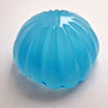 Vintage Murano blue glass bowl with scalloped edge