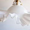 1970s Murano ruffled pendant light by De Majo