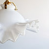 1970s Murano ruffled pendant light by De Majo